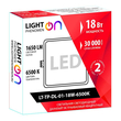 Светильник LightPhenomenON Downlight LT-TP-DL-01-18W-6500K встраиваемый квадратный 170х170 LED - Светильники - Светильники DOWNLIGHT - магазин электрооборудования amperomvolt.ru